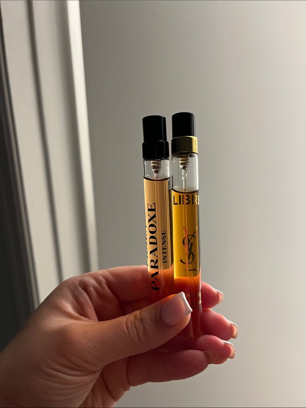 Yves Saint Laurent libre and Prada paradoxe travel sprays authentic